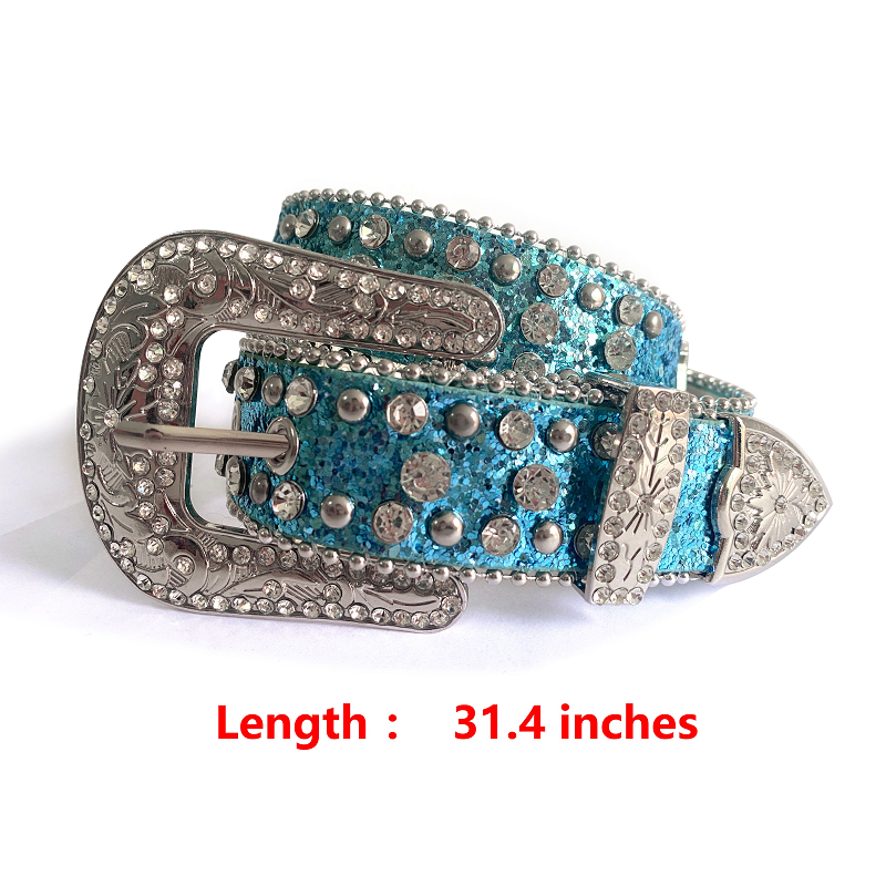 GB0008  Baby Girls Blue Diamond Belt