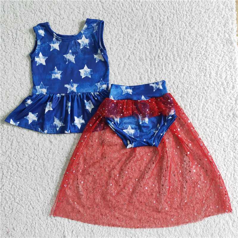 GBO0027 Stars Patriotic Tank & Tulle Set