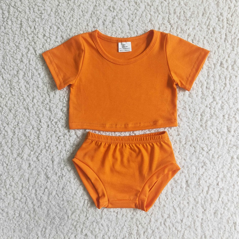 GBO0060 KIDS GIRLS TULLE DRESS AND ORANGE BUMMIE SET