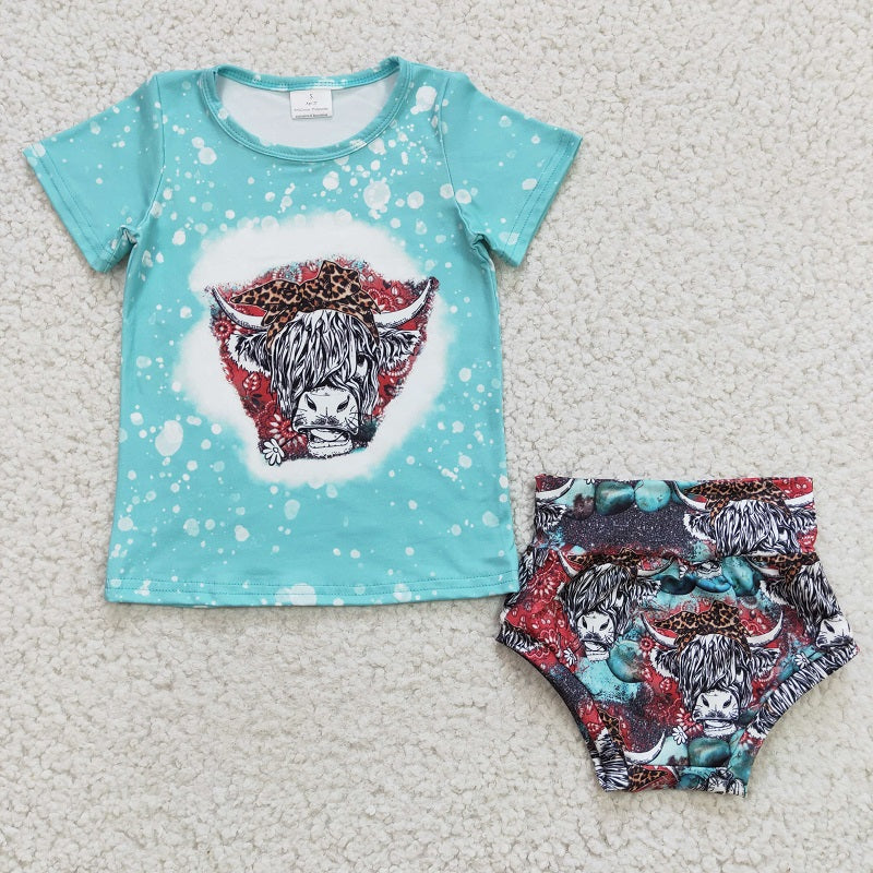 GBO0070 Alpine Cattle Leopard Green Short Sleeve Brief Set D 7.12