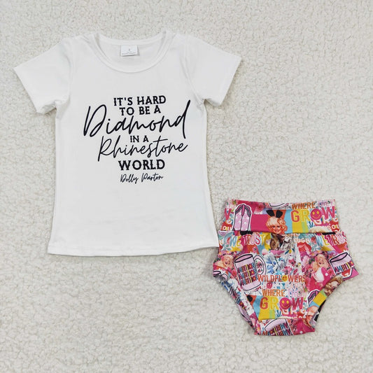 GBO0081 Baby Girls WORLD Boots Short Sleeve Brief Set