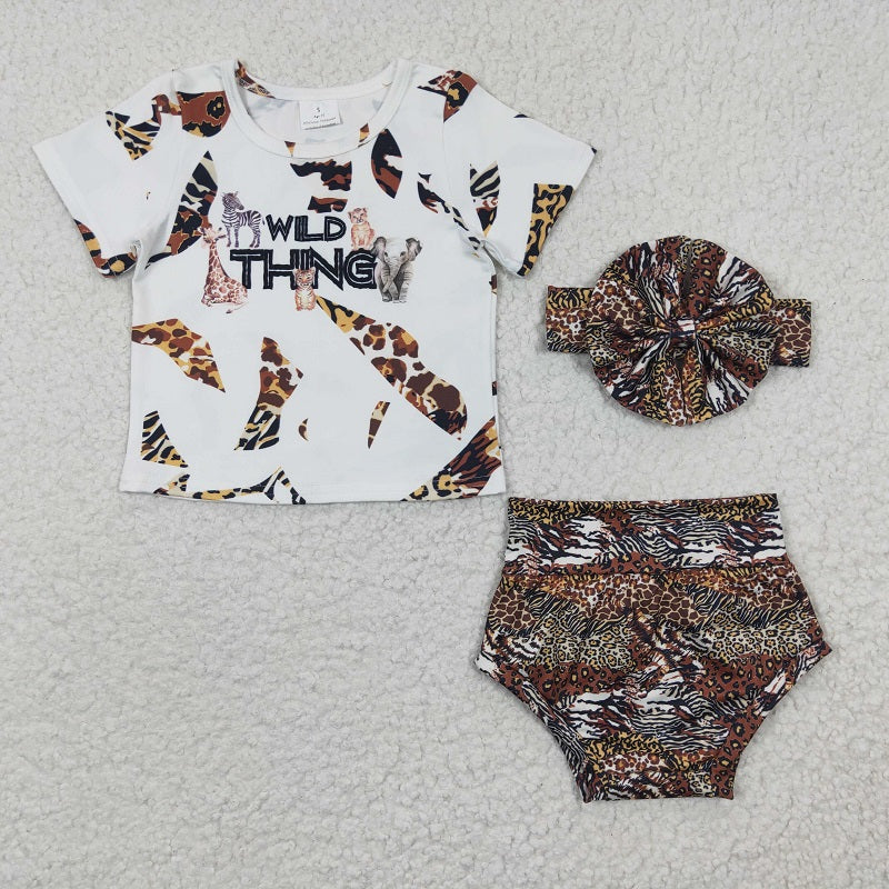 GBO0096 WILD THING leopard print short-sleeve briefs set D 6.5
