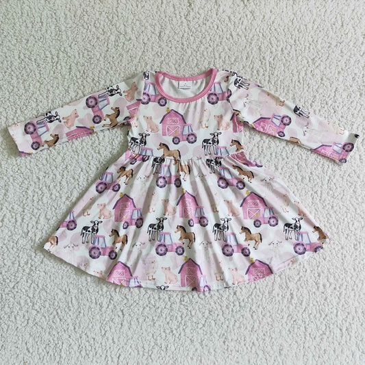 GLD0030 KIDS GIRLS CUTE FARM DRESS