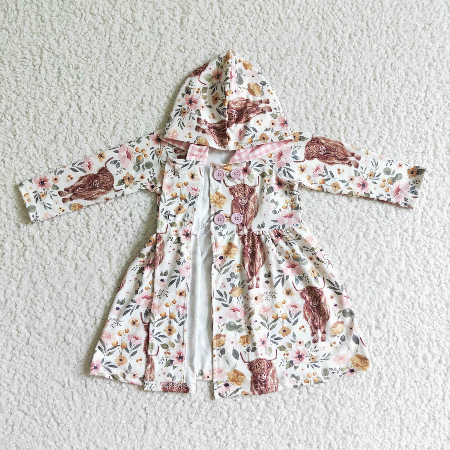 GLD0082  Alpine Cattle Hooded Long Sleeve Jacket