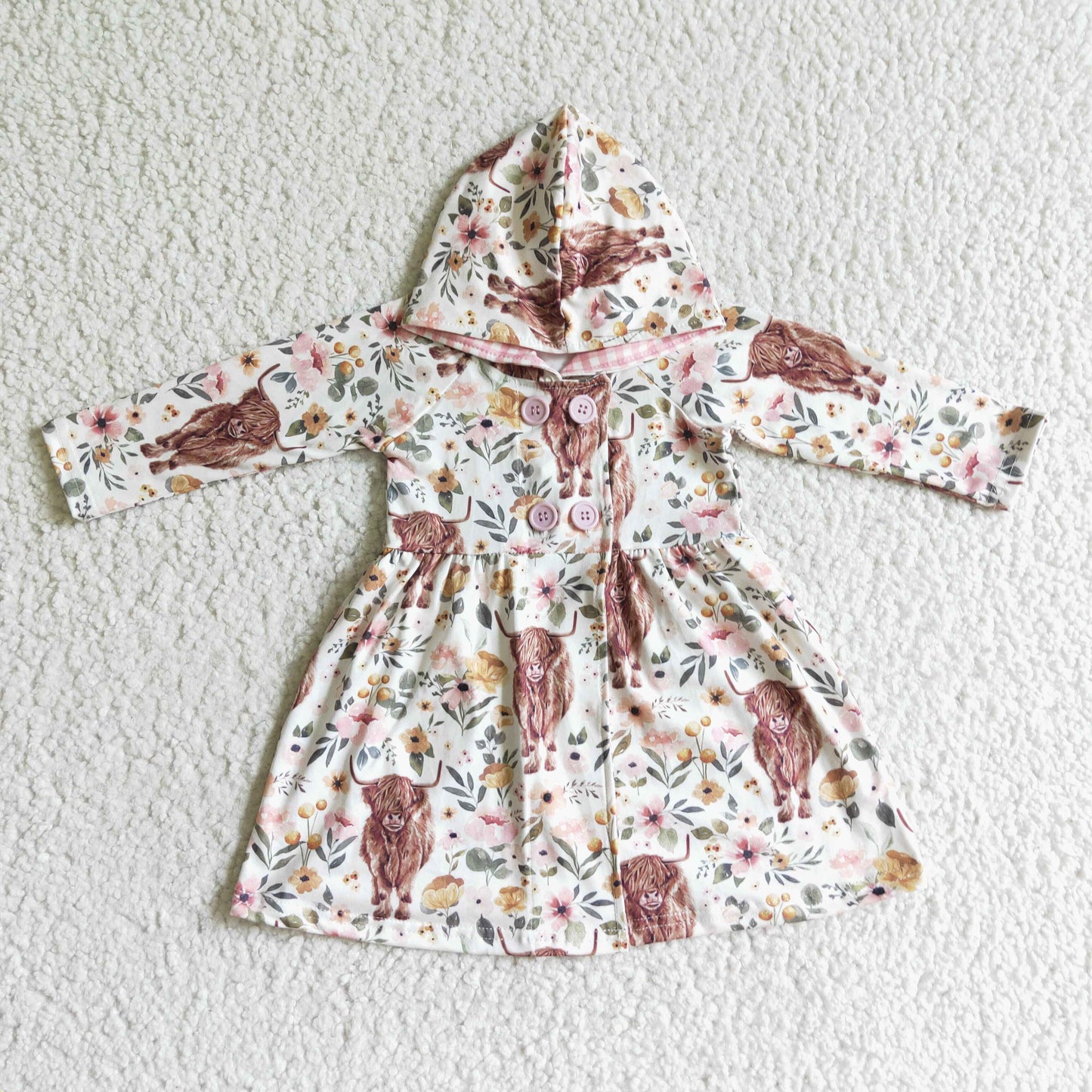GLD0082  Alpine Cattle Hooded Long Sleeve Jacket
