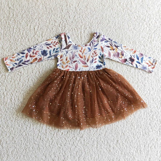 GLD0100 KIDS GIRLS FALL TULLE DRESS