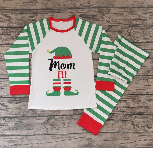 GLP0174 Adult MOM Christmas Long Sleeve Pants Set