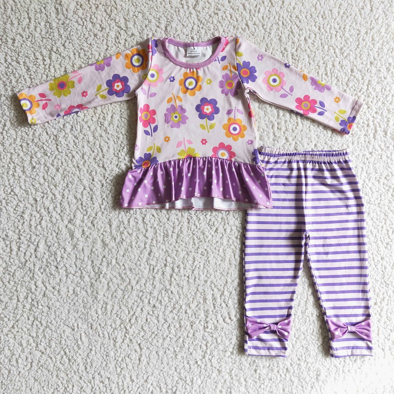 GLP0225 KIDS GIRLS FLOWER OUTFIT