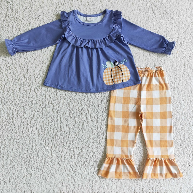 GLP0253 KIDS GIRLS PUMPKIN OUTFIT