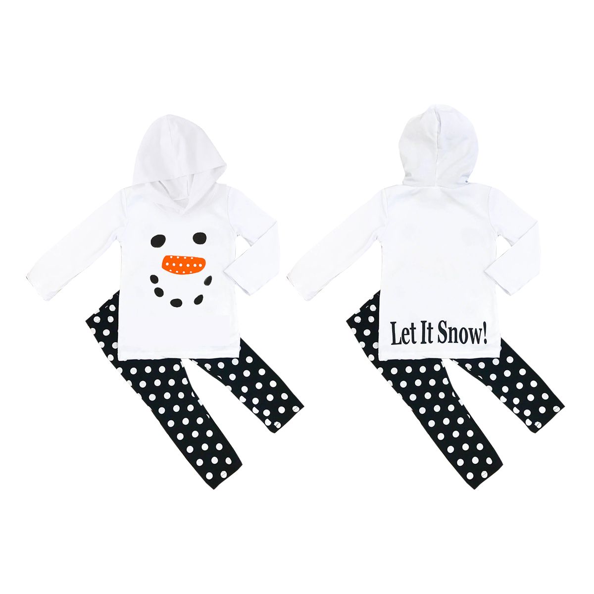 GLP0293 CUTE BABY GIRLS SNOW MEN HOODIE TOP OUTFIT