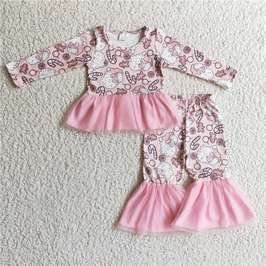 GLP0297 CHRISTMAS SANTA OUTFIT WITH PINK TULLE