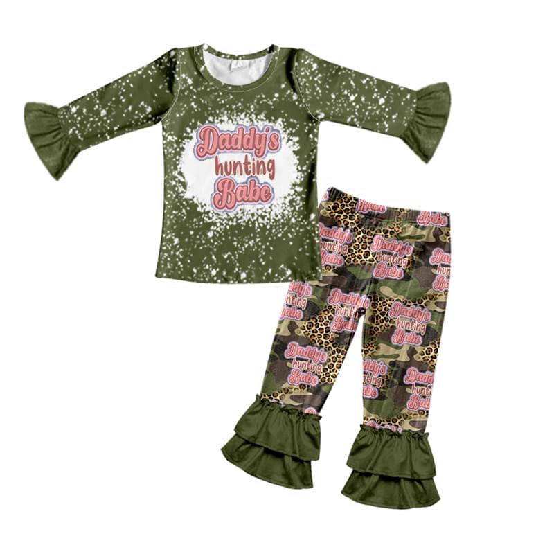 GLP0327 Girls Green Long Sleeve Trousers Suit