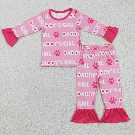 GLP0352 DADDYS GIRL PINK LONG SLEEVE PANTS SET