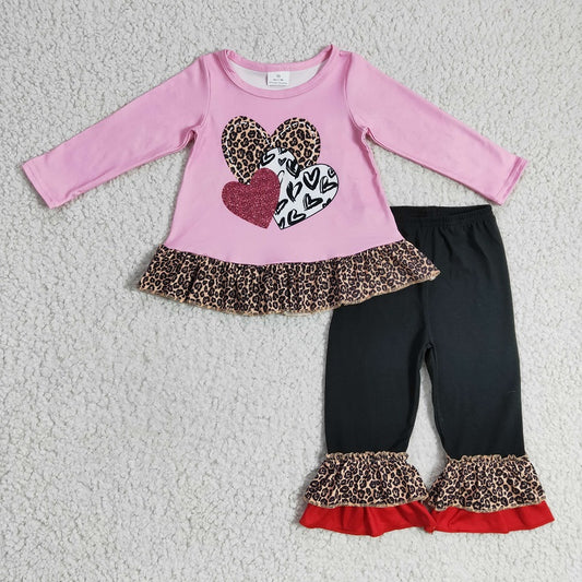 GLP0385 baby girl clothes heart valentines day outfits