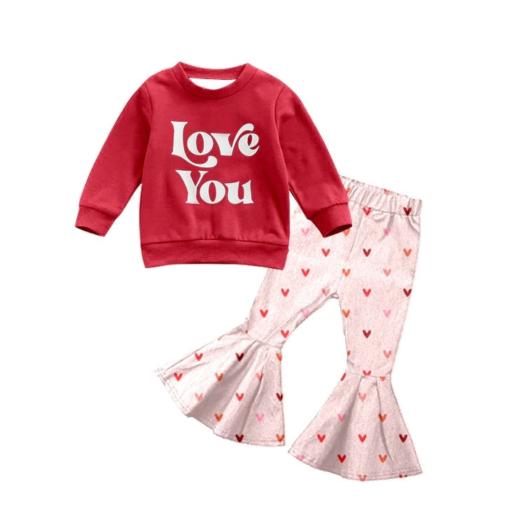 GLP0397 baby girl clothes red valentines day outfits