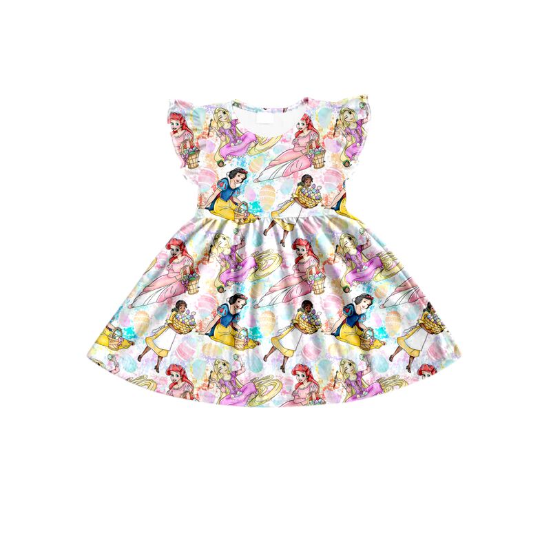 GSD0168 girl cartoon summer flying sleeve dress