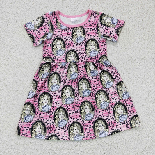 GSD0180 Girl Singer DOLLY Short Sleeve Dress