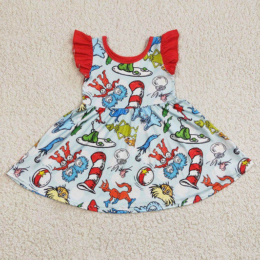 GSD0211  baby girl clothes cartoon dress