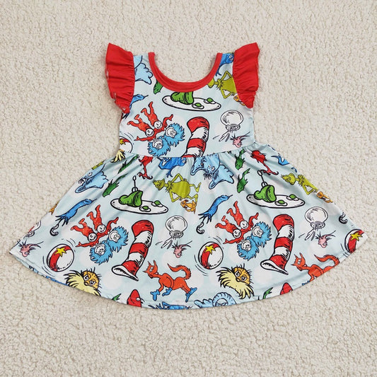 GSD0211 baby girl clothes cartoon dress