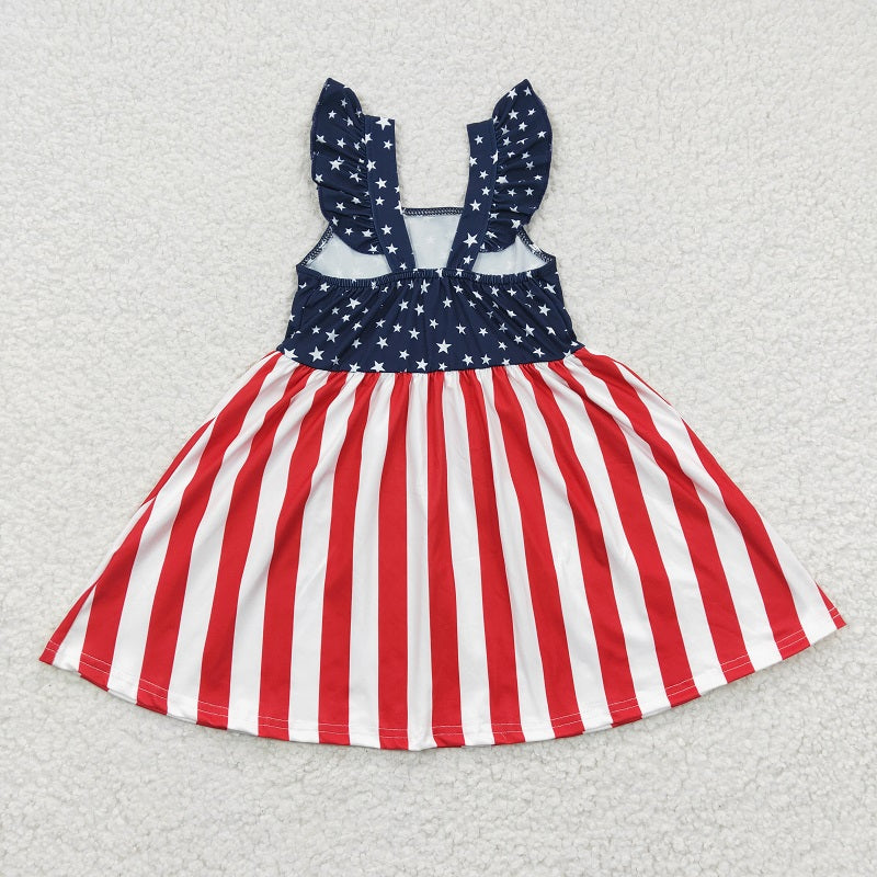 GSD0289 Baby Girls National Day Stars and Stripes Tank Dress