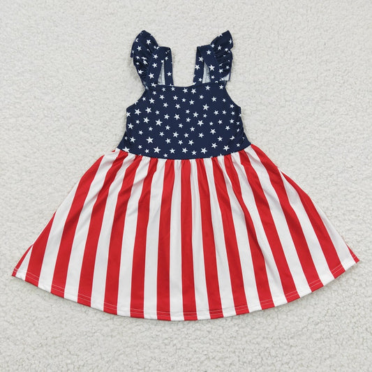 GSD0289 Baby Girls National Day Stars and Stripes Tank Dress