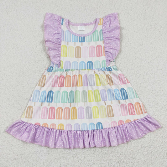 GSD0293 Baby Girls Color Popsicle Purple Sleeveless Dress
