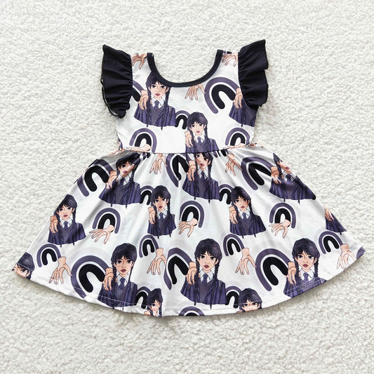 GSD0326 Wed Baby Girls Fly Sleeve Dress