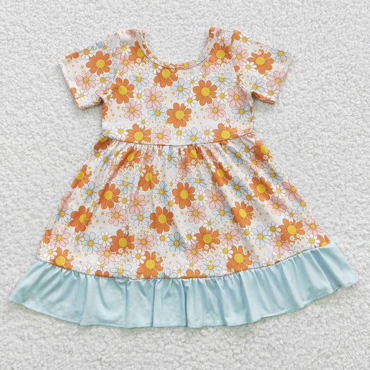 GSD0331  Daisy Sunflower Ruffle Dress