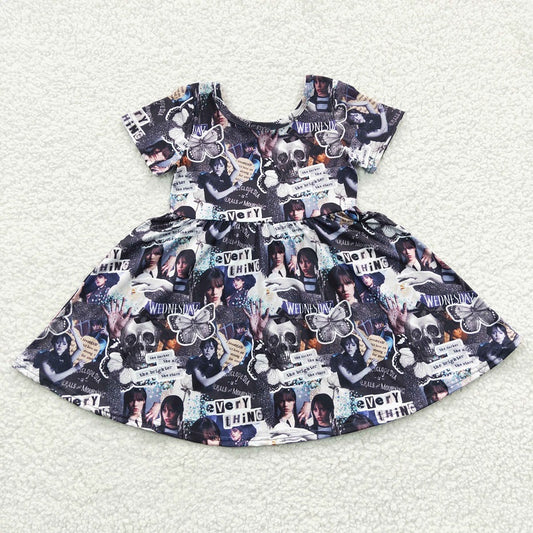 GSD0332 Baby Girls Wed Black Short Sleeve Dress