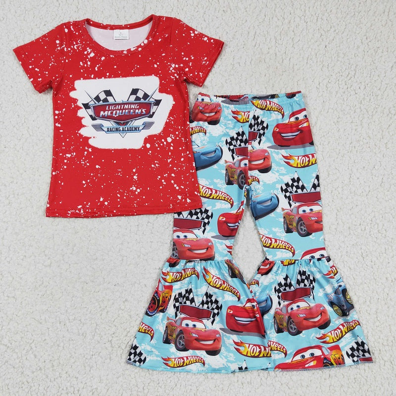 GSPO0111 cartoon cars bell bottom outfit