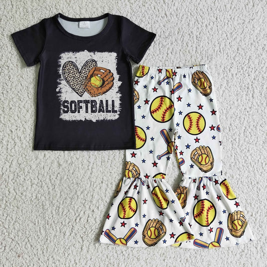 GSPO0215 baby girl clothes softball spring fall outfits D 6.27