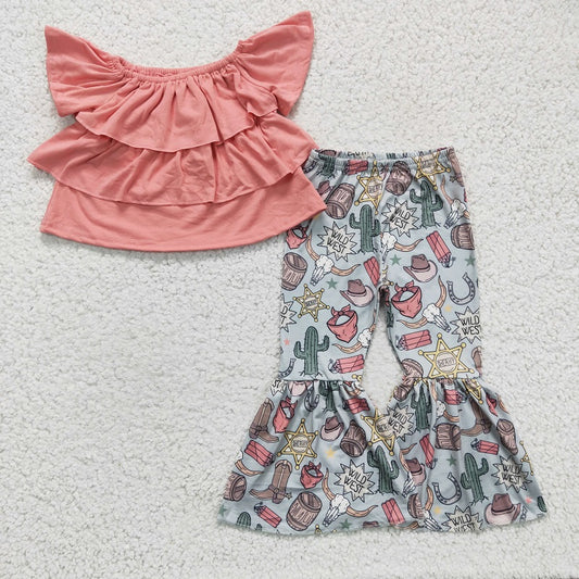 GSPO0293 baby girl clothes cow fall spring outfits