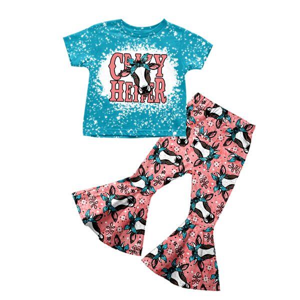 GSPO0415 baby girl clothes cow fall spring outfits