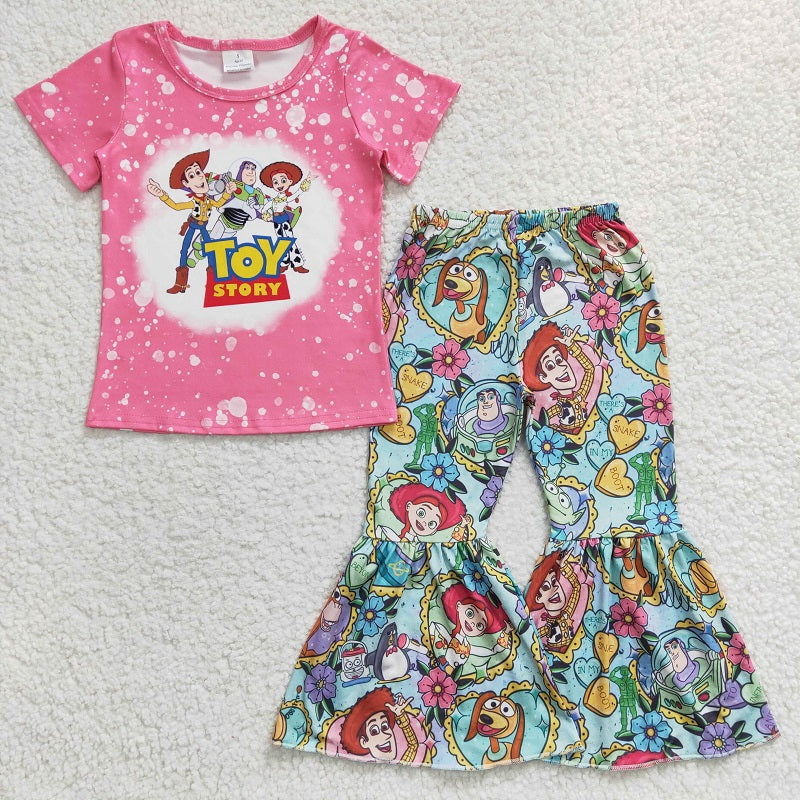 GSPO0469 Baby Girls summer Short Sleeve Pants Set