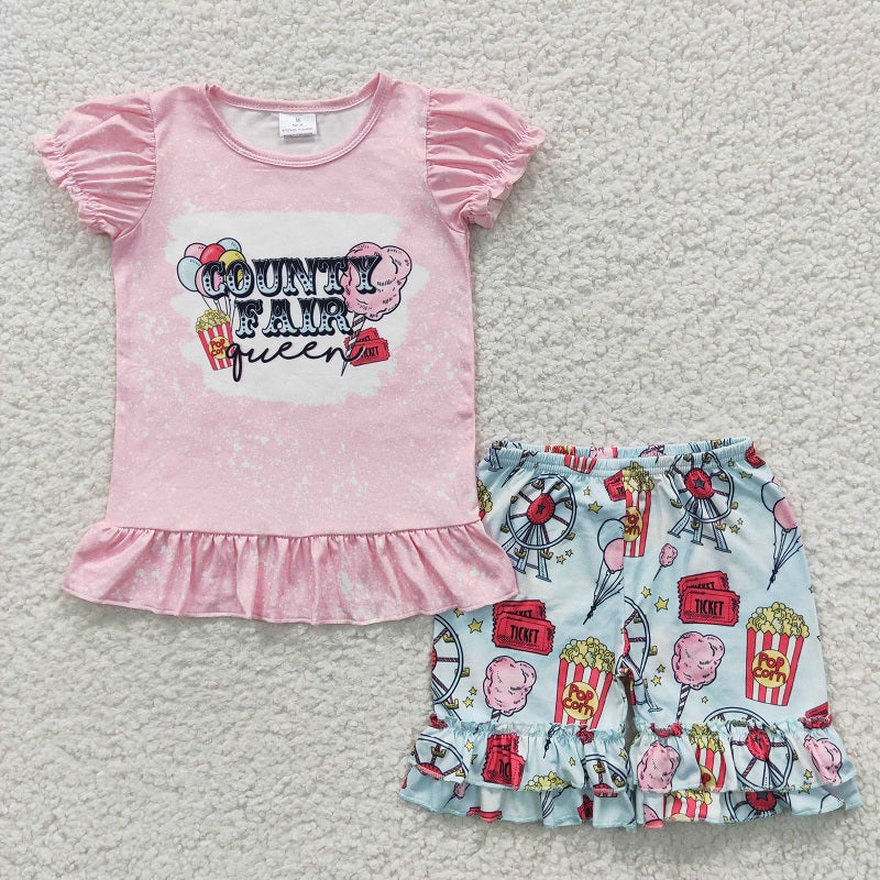 GSSO0260 Popcorn Ferris Wheel Short Sleeve Short Set