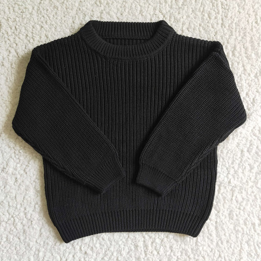 GT0029 baby girls black sweater top