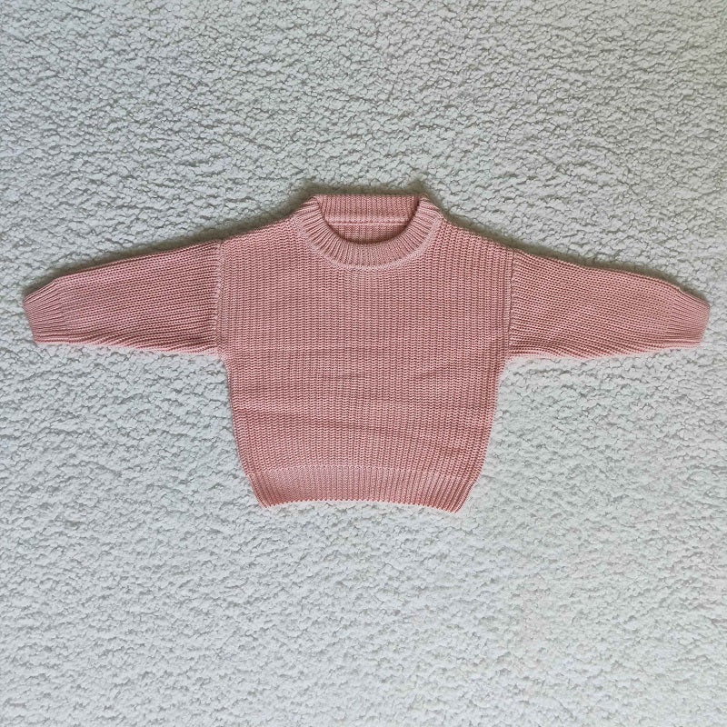 GT0036 baby girls pink sweater top