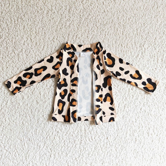 GT0038 Leopard Print Long Sleeve Cardigan Top