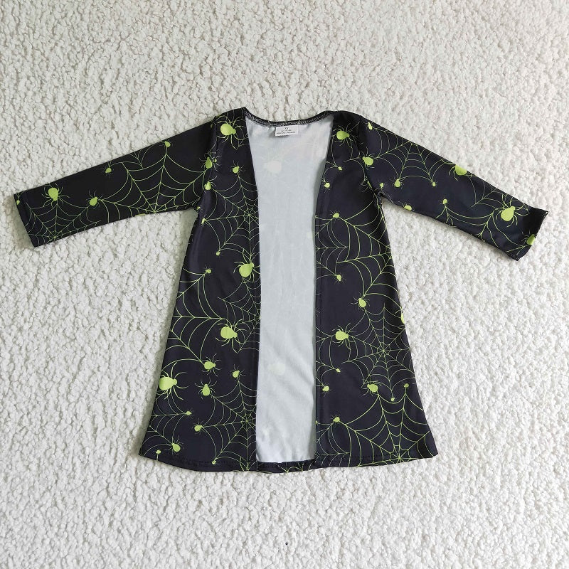 GT0046 Girls Halloween Spider Web Cardigan Jacket parent-child wear