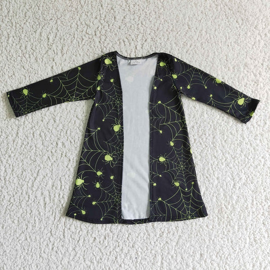GT0046 Girls Halloween Spider Web Cardigan Jacket parent-child wear