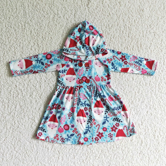 GT0062 GIRLS CHRISTMAS DRESS HOODIE COAT