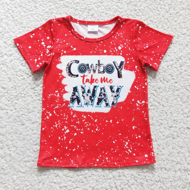 red cow print top + cow short jeans GT0105+SS0027