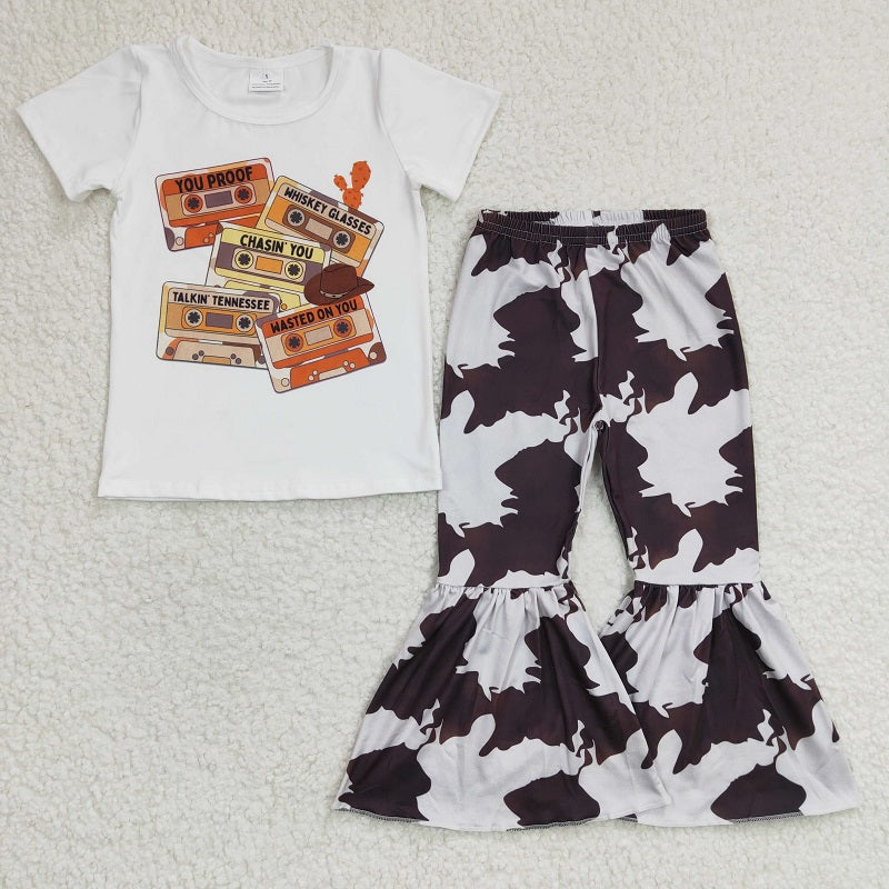 GT0131 Girls YOUR PROOF Tape White Short Sleeve Top