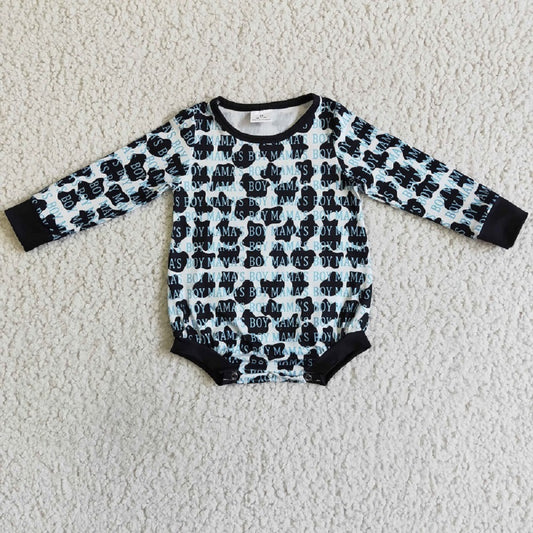 LR0039 MAMASBOY Long Sleeve Bodysuit Romper D 901