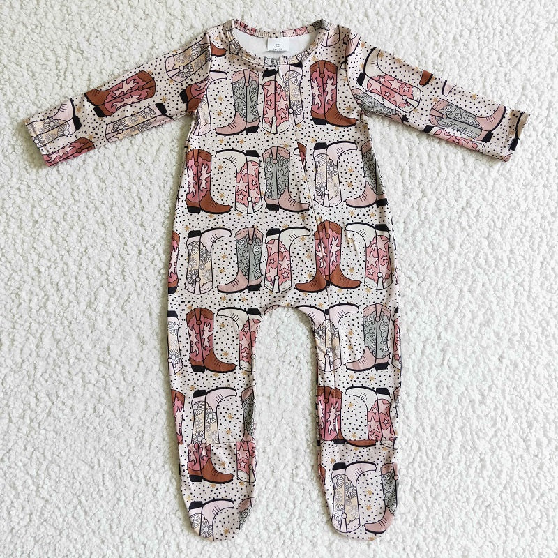 LR0070 boots long sleeve bodysuit