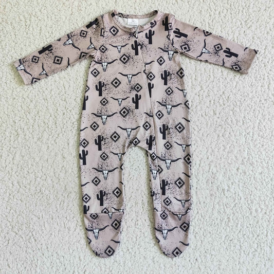LR0074 Bullhead Cactus Long Sleeve Bodysuit