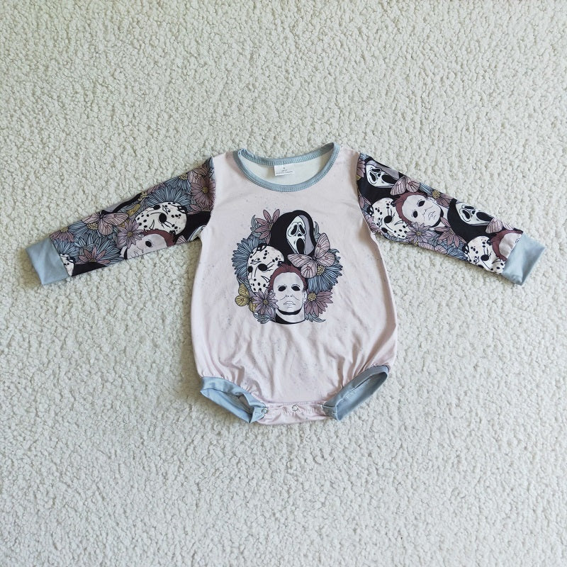 LR0082 Horror Mask Demon Long Sleeve Bodysuit