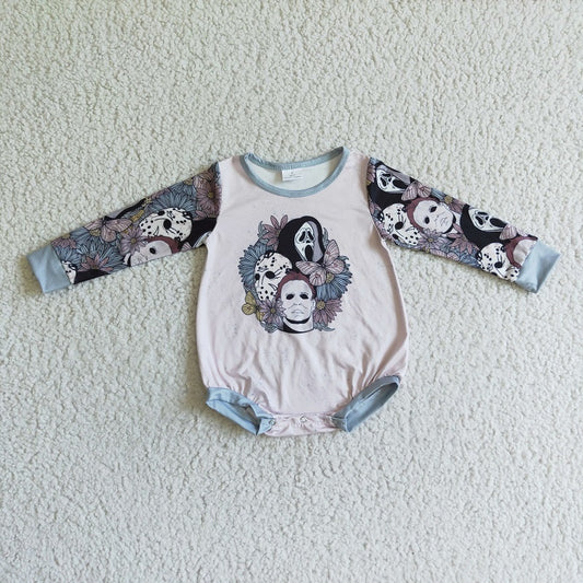 LR0082 Horror Mask Demon Long Sleeve Bodysuit