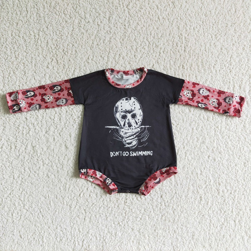 LR0124 Halloween Ghost Long Sleeve Romper