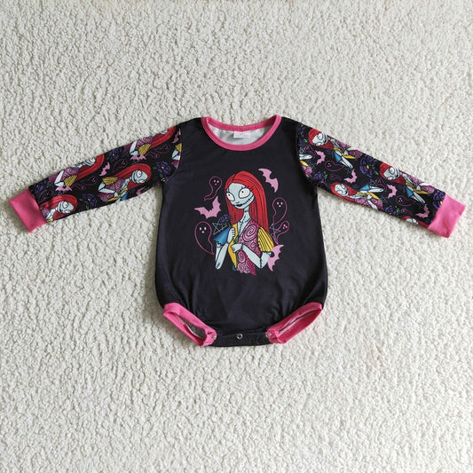 LR0151 Halloween Baby Girls Long Sleeve Romper